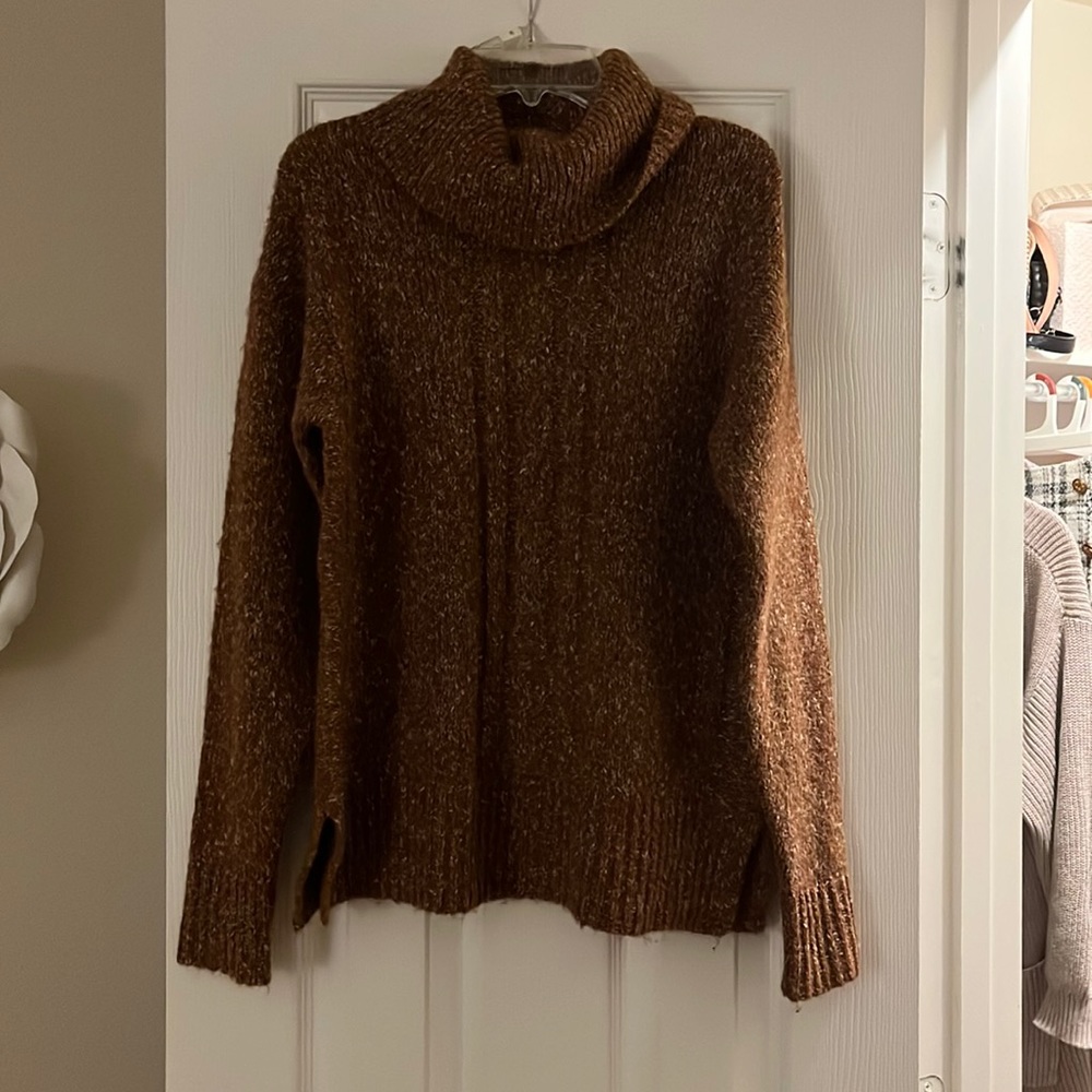 Burnt Orange Turtleneck Sweater